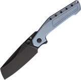 Tuya Knife Digger Framelock Blue Titanium Folding S90V Pocket Knife BPVDBHBU
