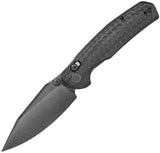 TRIVISA Hornet Axis Lock Black Carbon Fiber Pattern G10 Folding 14C28N Sandvik Knife M01CG14