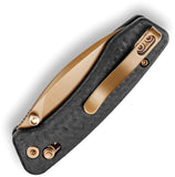 TRIVISA Koala Crossbar Lock Black Carbon Pattern G10 Folding Bohler N690 Knife M02CGN