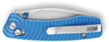 TRIVISA Koala Crossbar Lock Blue Aluminum Folding N690 Pocket Knife JM02LMN