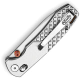 TRIVISA Dragonfly-O Crossbar Lock Gray Titanium Folding M390 Pocket Knife M03OTM