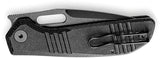 TRIVISA Gecko-BM Linerlock Black Micarta Folding 14C28N Pocket Knife JM04BM14