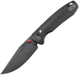 TRIVISA Butterfly-BM Crossbar Lock Black Micarta Folding 14C28N Pocket Knife M06BM14
