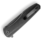 TRIVISA Hummingbird-BM Linerlock Black Micarta Folding 14C28N Pocket Knife M07BM14