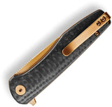 TRIVISA Hummingbird-CG Carbon Fiber Pattern G10 G10 Folding 14C28N Pocket Knife M07CG14