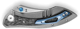 TRIVISA Rhino Framelock Carbon Fiber & Gray Titanium Folding M390 Knife M08WM