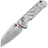 TRIVISA Skarn Crossbar Lock Gray Titanium Folding M390 Pocket Knife M11WM