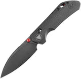 TRIVISA Otter-BM Crossbar Lock Black Micarta Folding 14C28N Pocket Knife JM14BM14