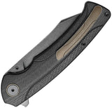 TRIVISA Lynx-03B Linerlock Black G10 Folding CPM-S35VN Pocket Knife Y05BBSG