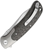 TRIVISA UMa-05 Linerlock Carbon Fiber & Titanium Folding S35VN Pocket Knife Y07CTS