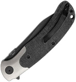 TRIVISA UMa-04 Linerlock Black Micarta & Titanium Folding S35VN Pocket Knife Y07MTS