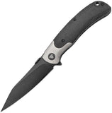 TRIVISA UMa-04 Linerlock Black Micarta & Titanium Folding S35VN Pocket Knife Y07MTS
