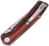 TRIVISA Volans-03RB Linerlock Red & Black G10 Folding 154CM Pocket Knife Y10RBG154