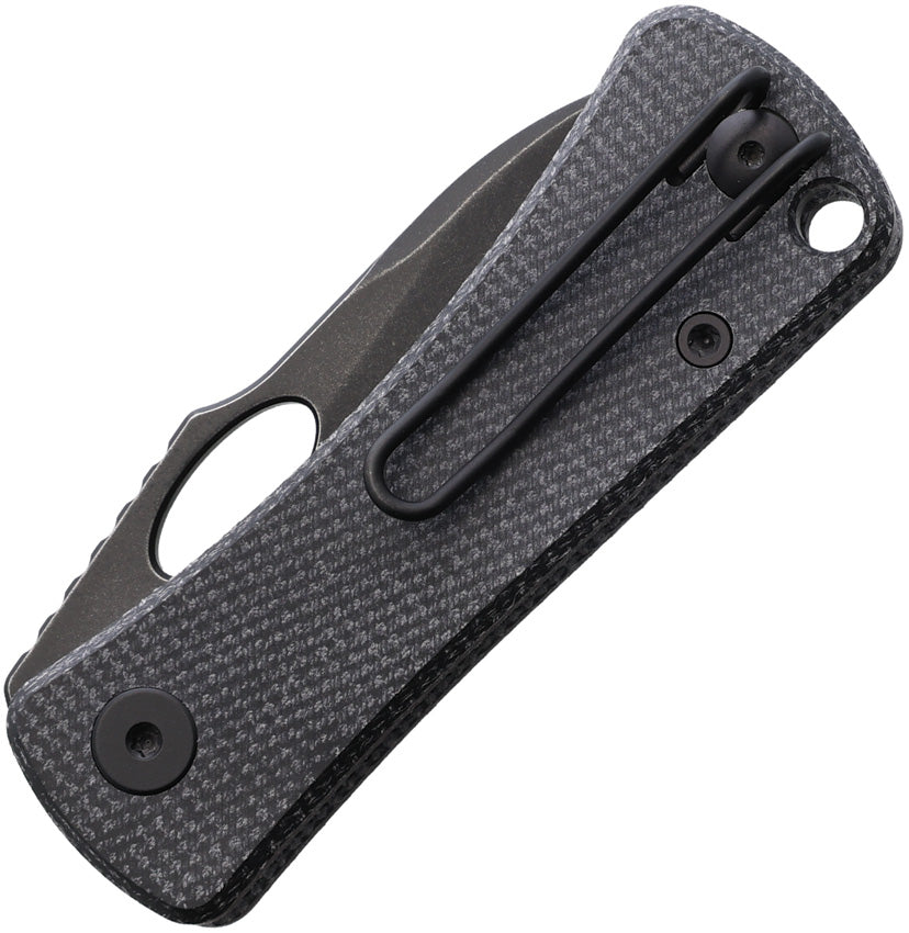 TRIVISA Andromeda Linerlock Black G10 Folding 14C28N Steel Pocket