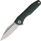 TRIVISA Antliae Linerlock Green G10 Folding 14C28N Sandvik Pocket Knife TY23GG14