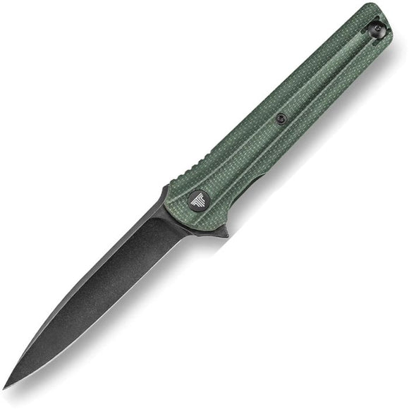 TRIVISA Seagull Linerlock Green Micarta Folding 14C28N Pocket Knife Y28GM14