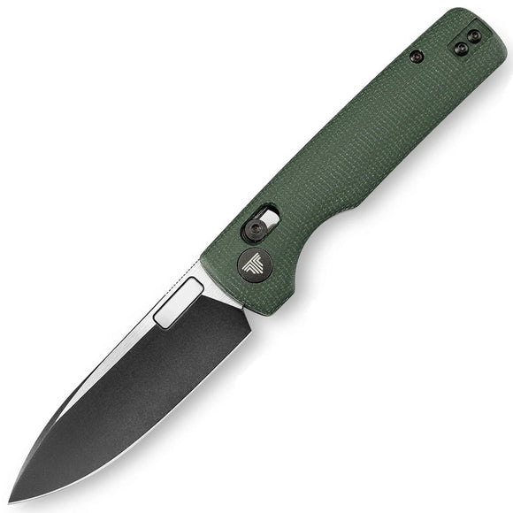 TRIVISA Sabretooth Crossbar Lock Green Micarta Folding 14C28N Pocket Knife TY29GM14