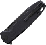 TRIVISA Columbia Linerlock Black Micarta Folding 14C28N Pocket Knife YH01BM14