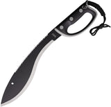 United Cutlery 21" Sawback Stainless Fixed Blade Black Gray Survival Kukri Machete 2778