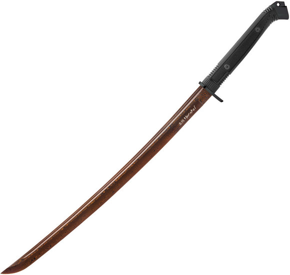 United Cutlery Honshu Damascus Fixed Blade Wakazashi Black Handle Sword 3125D