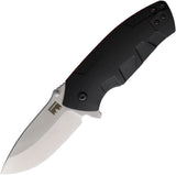 Uwharrie Alpha 6 Linerlock Black G10 Folding 440C Stainless Drop Pt Pocket Knife A6BLBU