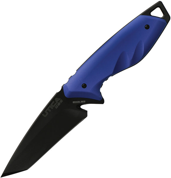 Utica Rescue III Blue ABS 8Cr13MoV Steel Fixed Blade Knife 917048CP