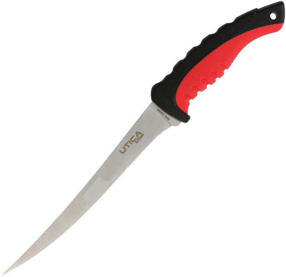 Utica Lake Slayer III Fillet Black & Red 440 Stainless Fixed Blade Knife 917072CP