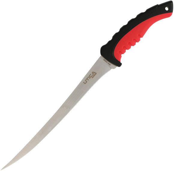 Utica Lake Slayer III Fillet Black & Red 440 Stainless Fixed Blade Knife 917073CP