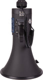 Uzi Black ABS Megaphone with Siren MPPRO