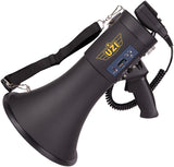 Uzi Black ABS Megaphone with Siren MPPRO