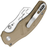Kizer Cutlery Sheepdog C01C Utility 2 Button Lock Tan G10 Folding 5Cr15MoV Knife 348829JNA2