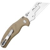 Kizer Cutlery Sheepdog C01C Utility 2 Button Lock Tan G10 Folding 5Cr15MoV Knife 348829JNA2