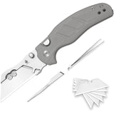 Kizer Cutlery Sheepdog C01C Utility 1 Button Lock Gray G10 Folding 5Cr15MoV Knife 348829JSA1