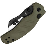Kizer Cutlery Sheepdog C01C Utility 1 Button Lock Green G10 Folding 5Cr15MoV Knife 348829JSA2