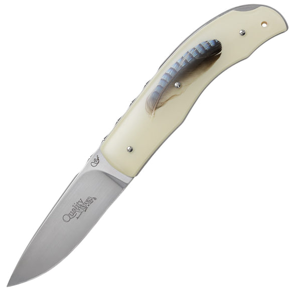 Viper Quality Feather Lockback Resin & Jay Feather Folding N690 Pocket Knife 5500INGH