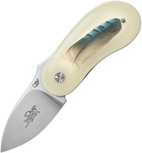Viper Drop Feather Linerlock Resin & Jay Feather Folding Nitro-B Pocket Knife 5700INGH