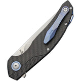 Viper Orso Linerlock Carbon Fiber Handle Stonewash Folding M390 Knife 5968FC   - On Sale