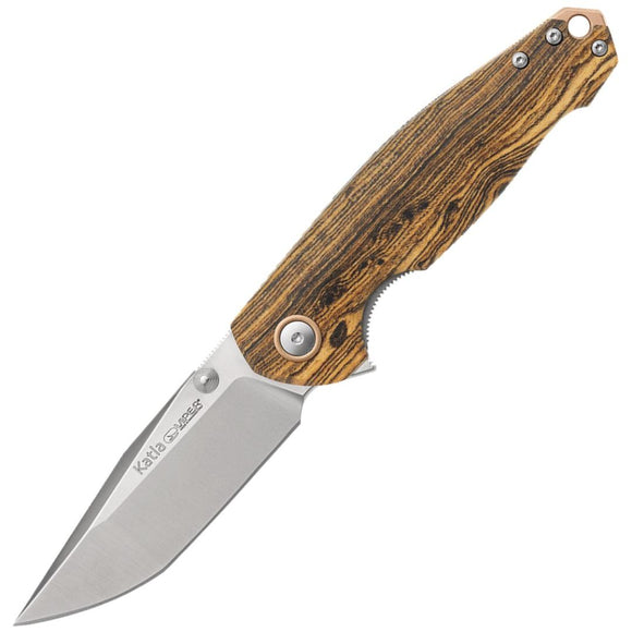 Viper Katla Linerlock Bocote Wood Folding Bohler M390 Pocket Knife 5985BC