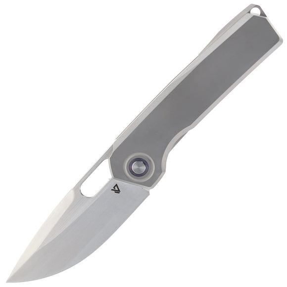 Vanguard Breaker Framelock Gray Titanium Folding MagnaCut Pocket Knife BREAK01