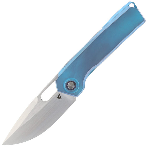 Vanguard Breaker Framelock Blue Titanium Folding MagnaCut Pocket Knife BREAK02