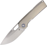 Vanguard Breaker Framelock Gray Titanium Folding M390 Pocket Knife G023