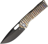 Vanguard Breaker Framelock Flame Titanium Folding M390 Pocket Knife G024