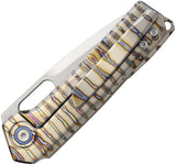 Vanguard Breaker Framelock Flame Titanium Folding M390 Pocket Knife G027