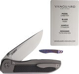 Vanguard Cheetah Framelock Titanium & Carbon Fiber Folding M390 Pocket Knife G02