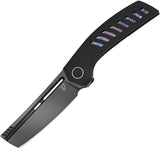 Vanguard Nakiri Framelock Black Titanium & Timascus Folding M390 Knife G039