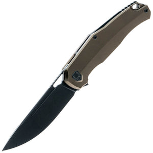 Vanguard Atomic Framelock Pearl Bronze Titanium Folding M390 Pocket Knife G03