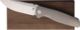 Vanguard ESOX Framelock Gray Titanium Folding Bohler M390 Pocket Knife G043