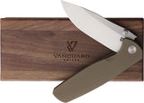Vanguard ESOX Framelock Bronze Titanium Folding Bohler M390 Pocket Knife G044