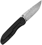 Vanguard Cheetah Integral Framelock Black Titanium Folding Damascus Pocket Knife G049