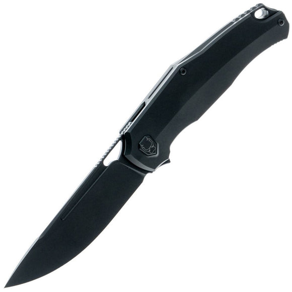 Vanguard Atomic Framelock Phantom Black Titanium Folding M390 Pocket Knife G04